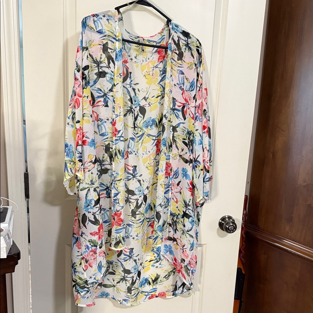 Pomelo Multicolor Floral Kimono
